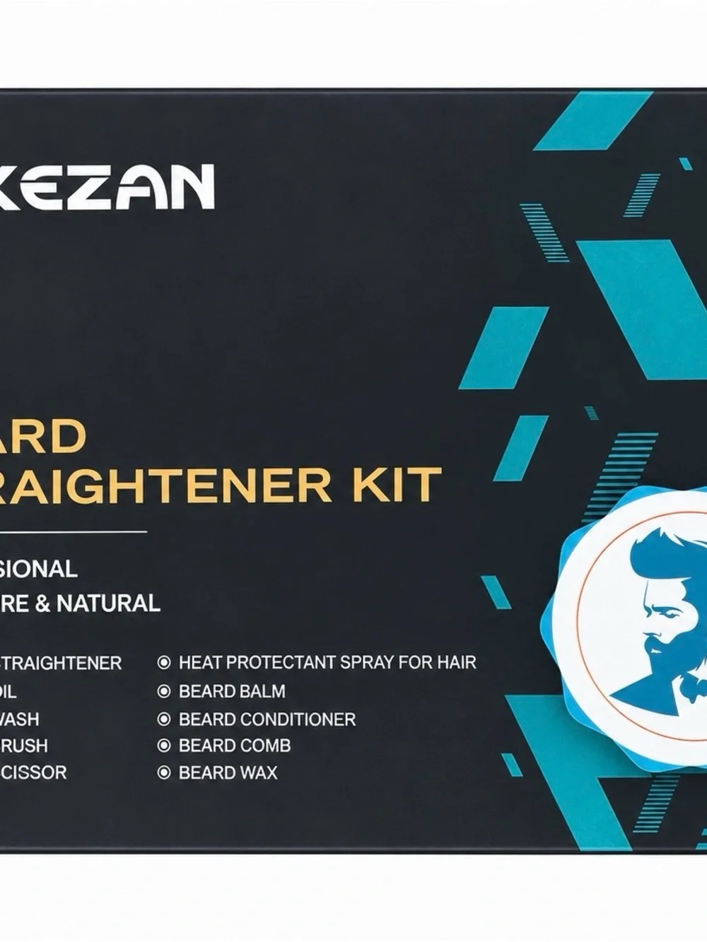 Men's Beard Straightener Beard Care Kit Professional and 100% Pure and Natural